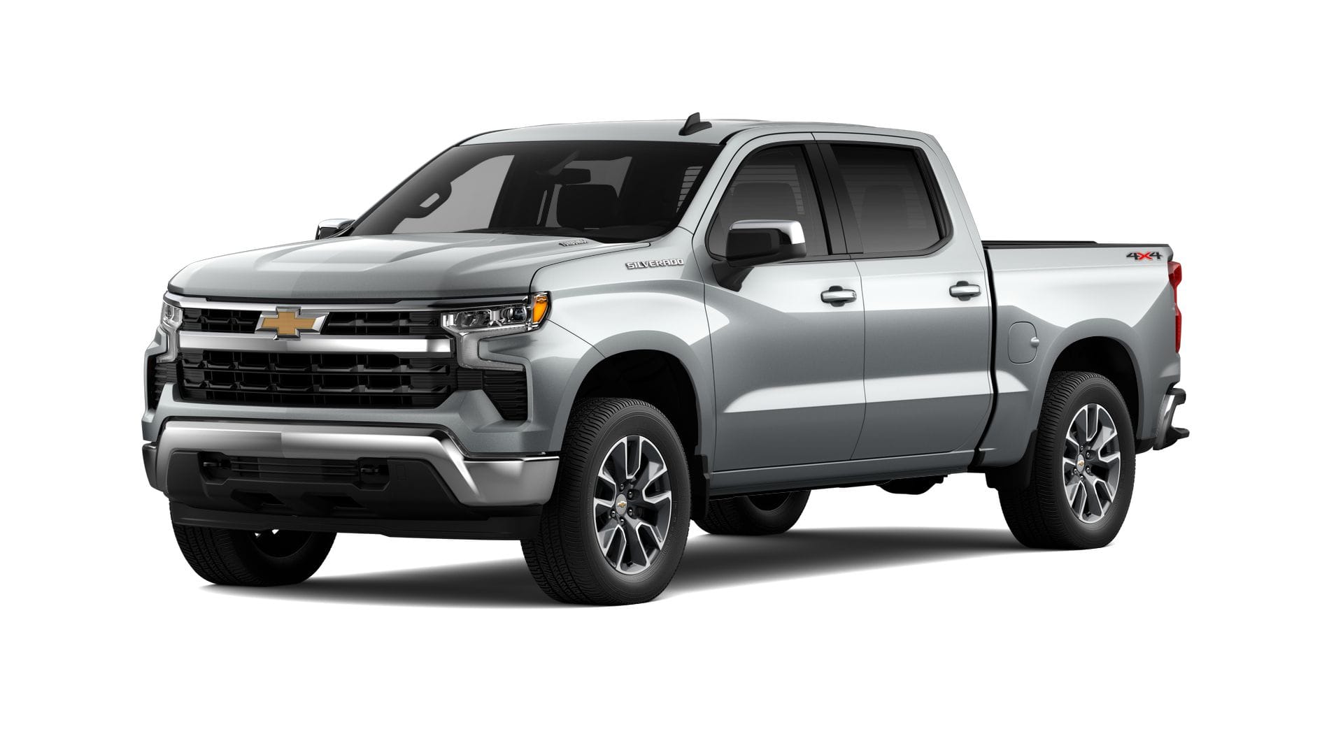 2026 Chevrolet Silverado 1500 LT (2FL) in Sterling Gray Metallic — front three-quarter view