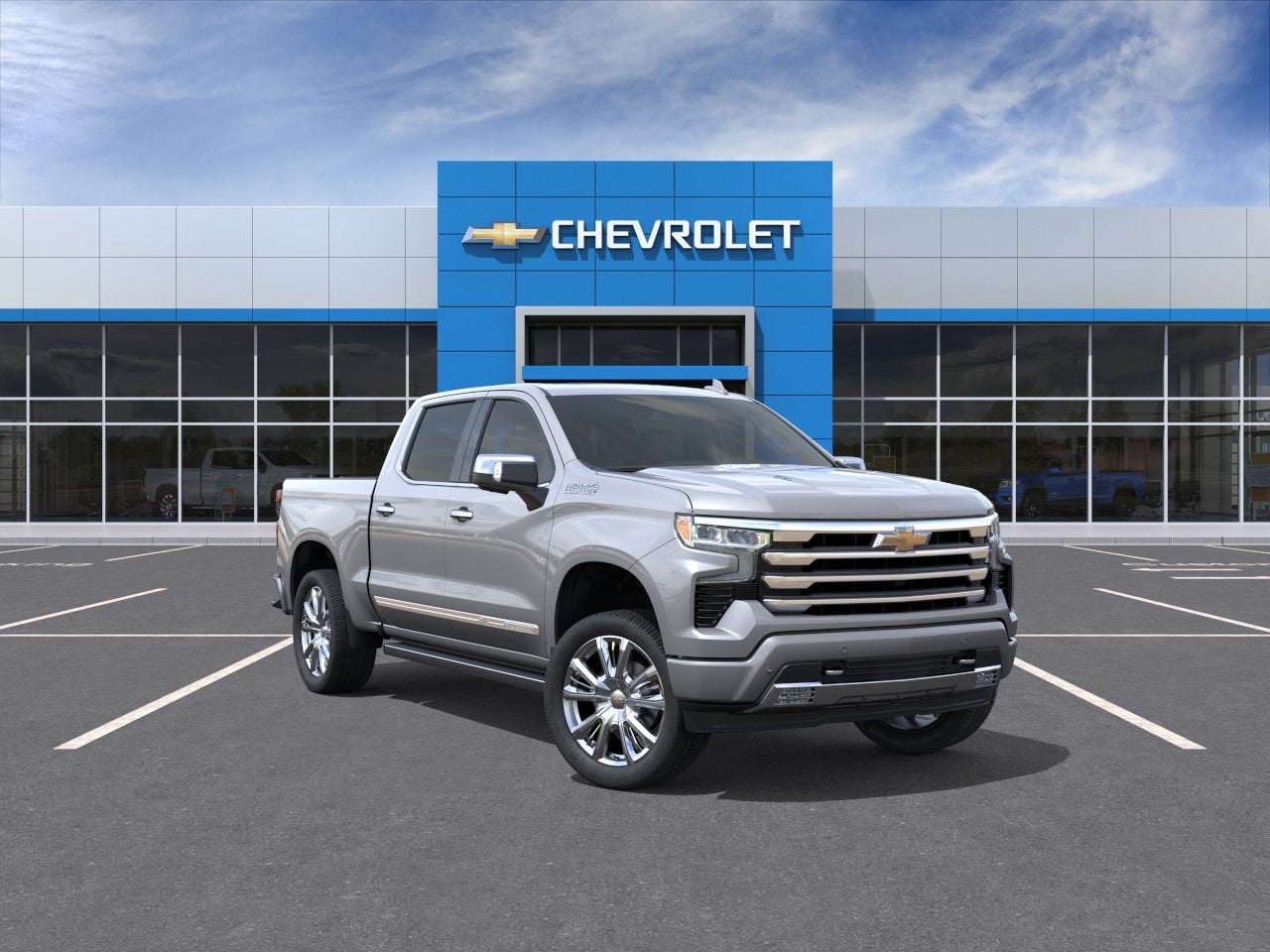 2026 Chevrolet Silverado 1500 High Country in Sterling Gray Metallic — front three-quarter view