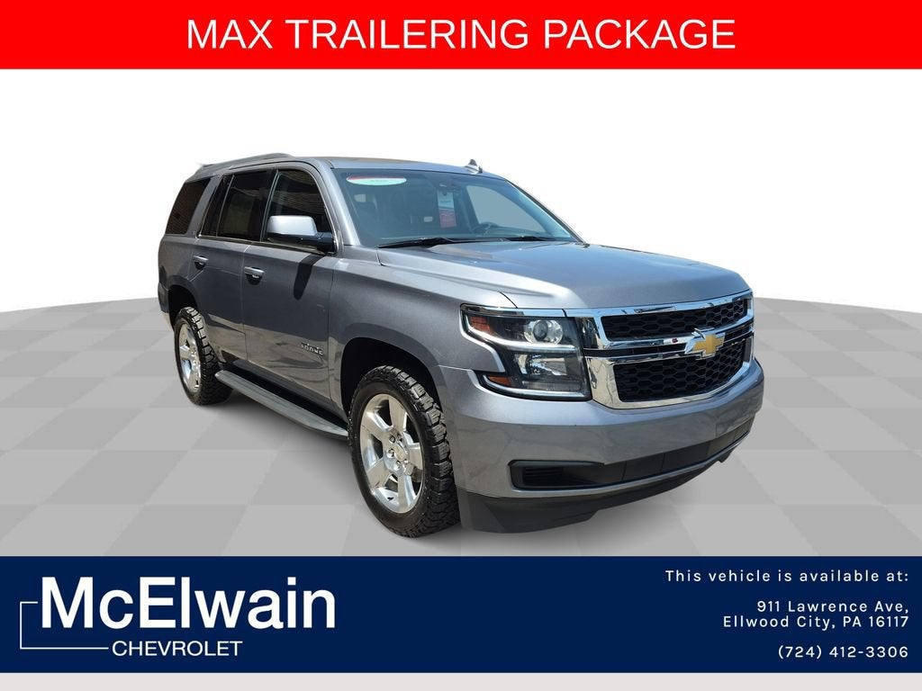 2019 Chevrolet Tahoe LT in Satin Steel Metallic — front three-quarter view