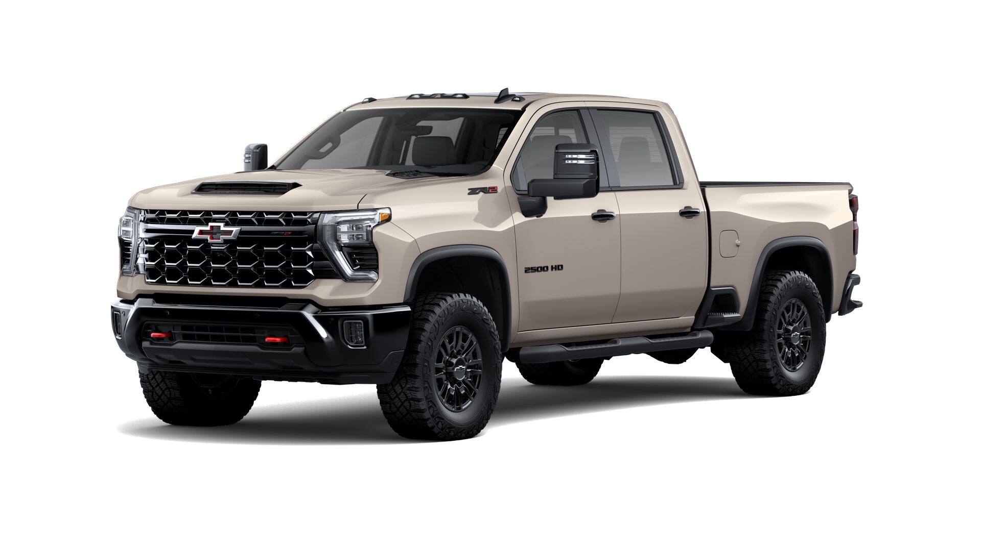 2026 Chevrolet Silverado 2500 HD ZR2 in White Sands — front three-quarter view