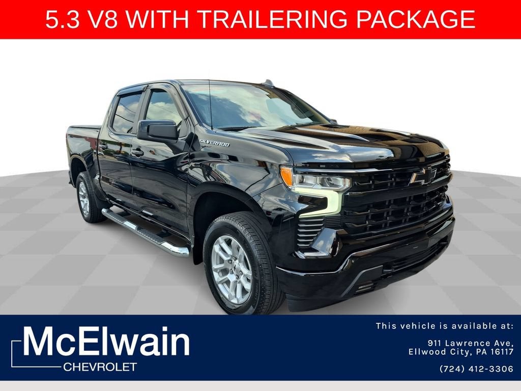 2022 Chevrolet Silverado 1500 RST in Black — front three-quarter view