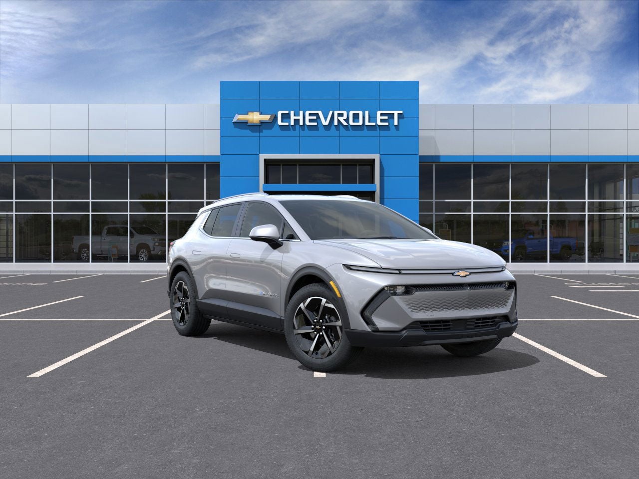 2026 Chevrolet Equinox EV LT in Sterling Gray Metallic — front three-quarter view