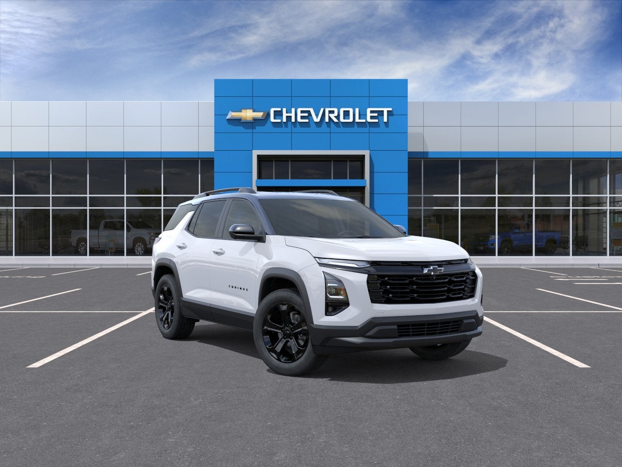 2027 Chevrolet Equinox AWD LT in Summit White — front three-quarter view