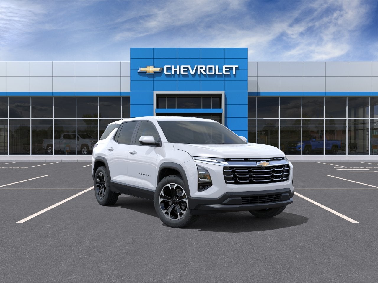 2026 Chevrolet Equinox LT in Summit White — front three-quarter view