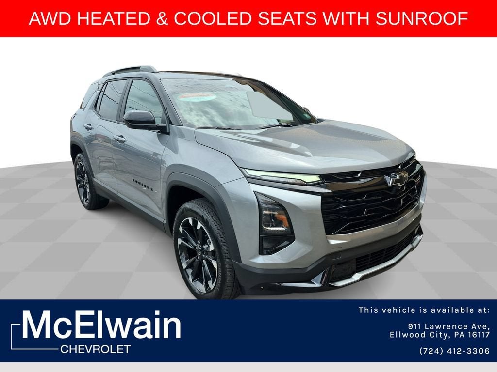 2025 Chevrolet Equinox RS in Sterling Gray Metallic — front three-quarter view