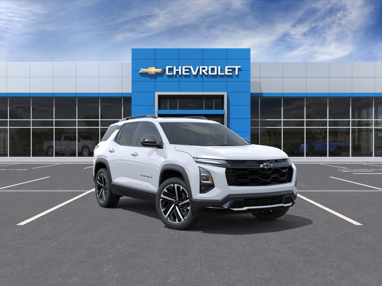 2027 Chevrolet Equinox AWD RS in Polar White Tricoat — front three-quarter view