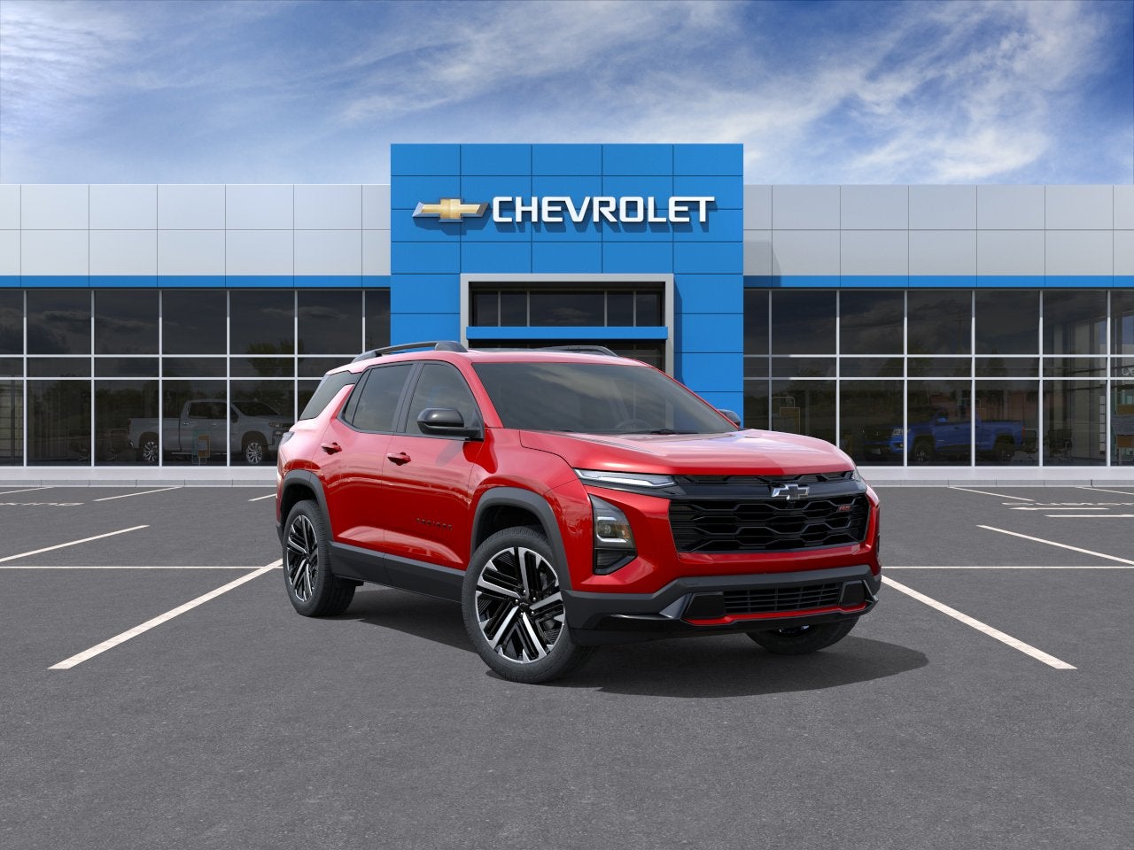 2027 Chevrolet Equinox AWD RS in Radiant Red Tintcoat — front three-quarter view