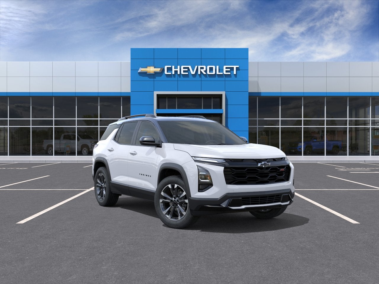 2027 Chevrolet Equinox RS in Polar White Tricoat — front three-quarter view