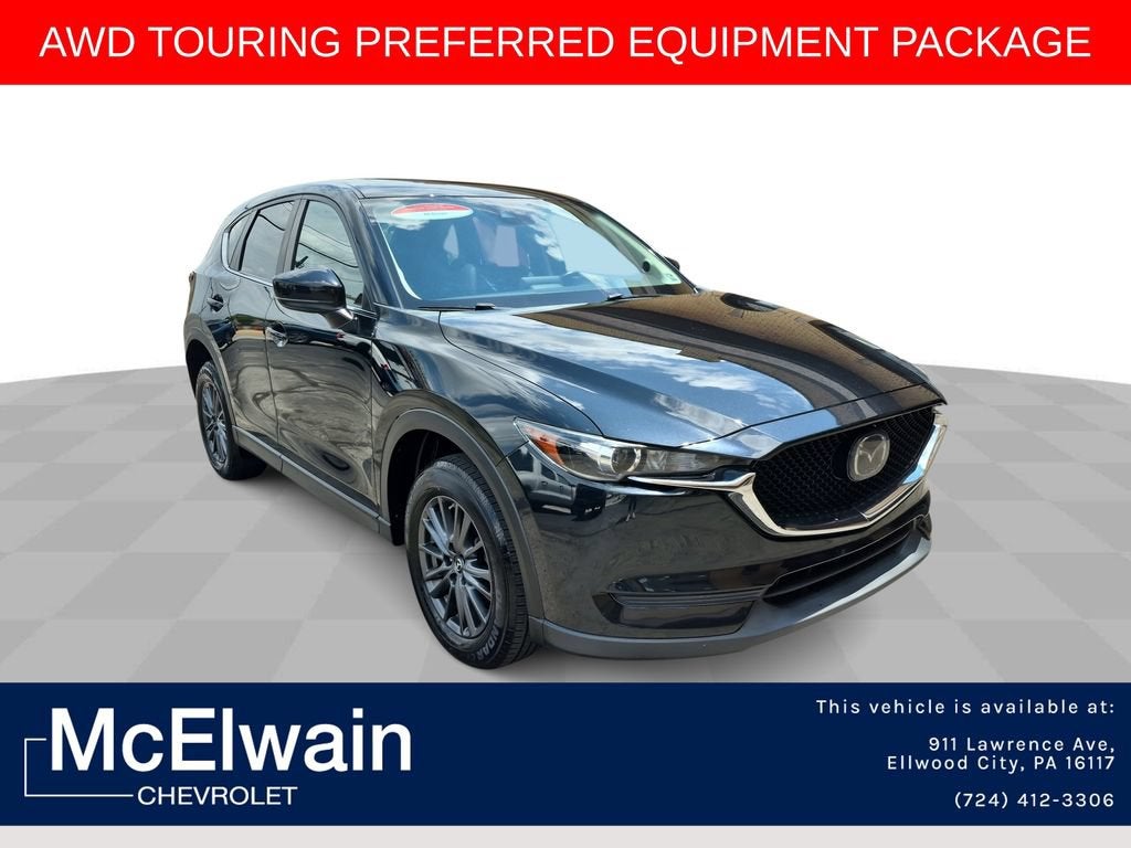 2019 Mazda Mazda CX-5 Touring in Black — front three-quarter view
