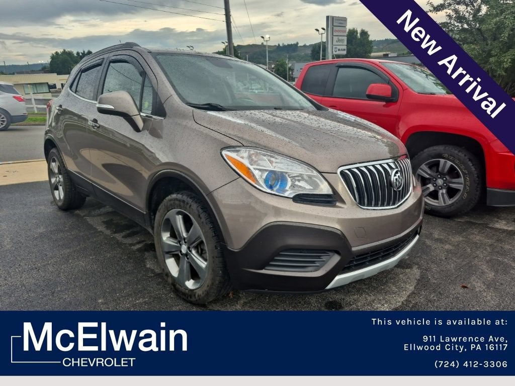 2014 Buick Encore AWD 4dr in (Includes (Bqu) Dark Cocoa Ash Lower Accent Color) — front three-quarter view