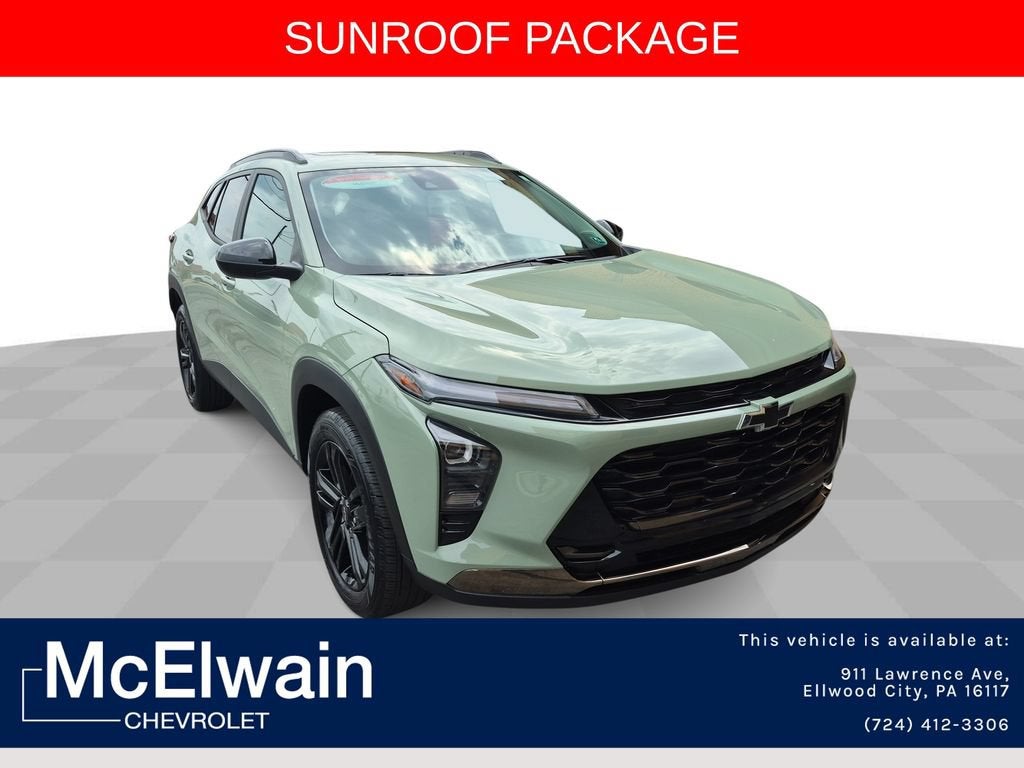 2024 Chevrolet Trax ACTIV in Cacti Green — front three-quarter view