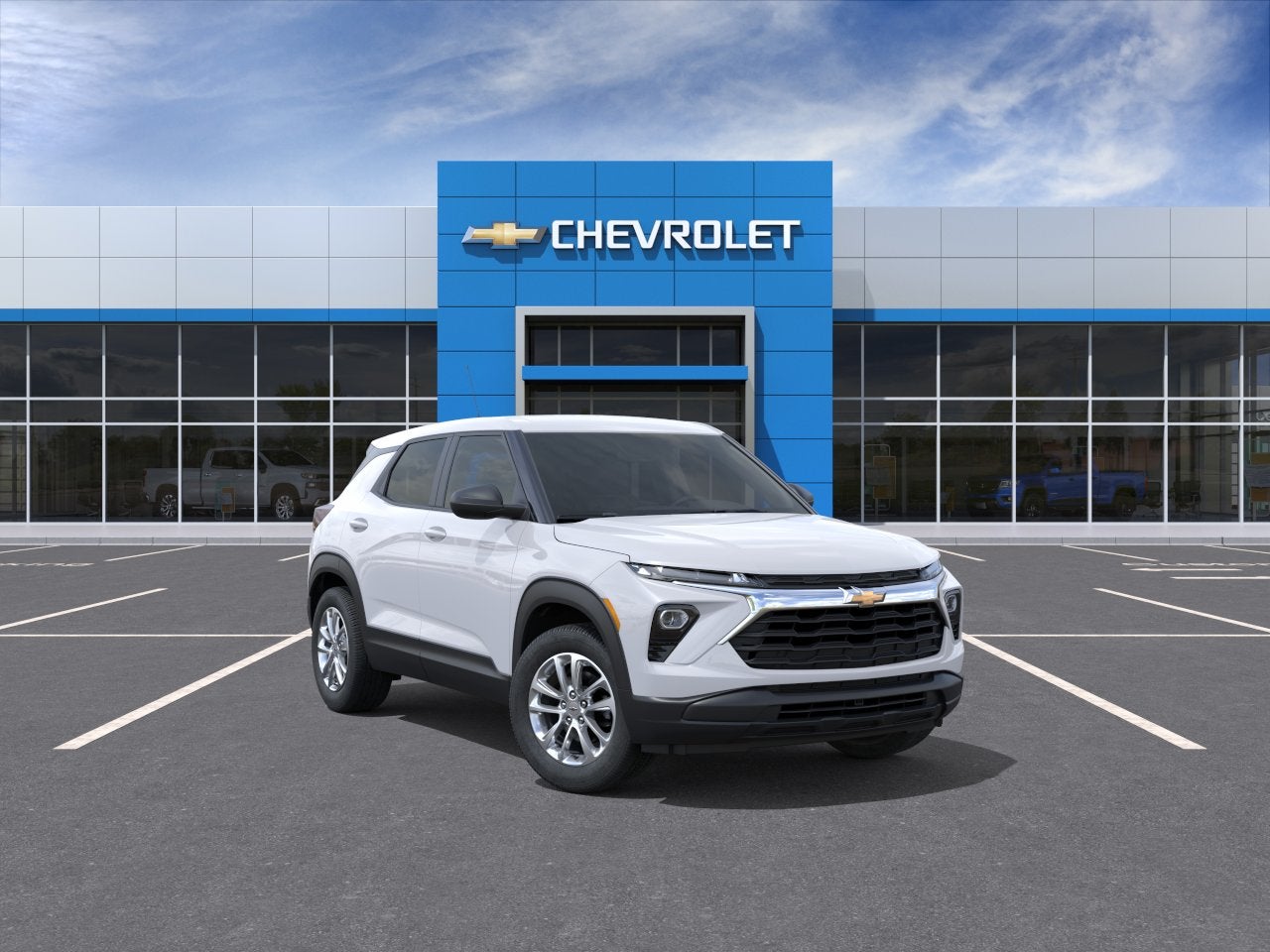 2026 Chevrolet Trailblazer LS in Summit White — front three-quarter view