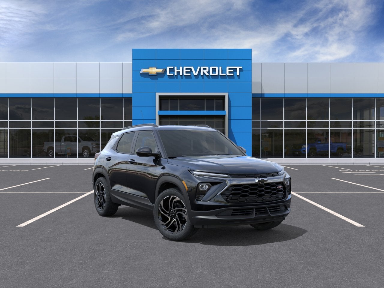 2026 Chevrolet Trailblazer RS in Mosaic Black Metallic — front three-quarter view